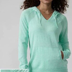Athleta Women's Evergreen Hoodie Sweater NWT color Paradiso Blue
